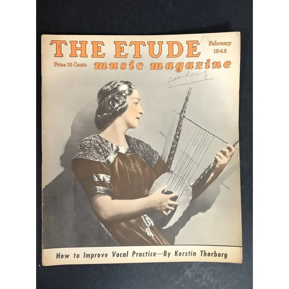 1940s The Etude Music Magazine 8 issues LOT from Vintage Retro Ads SHEET MUSIC